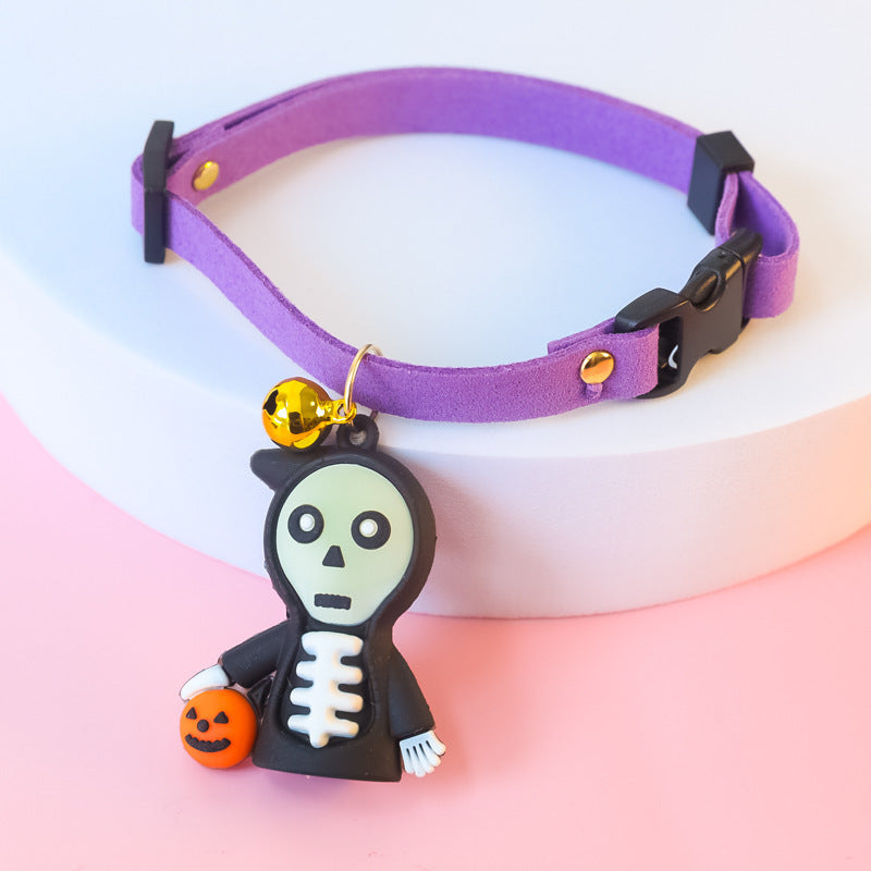 Halloween Pet Collar with Spooky Charm