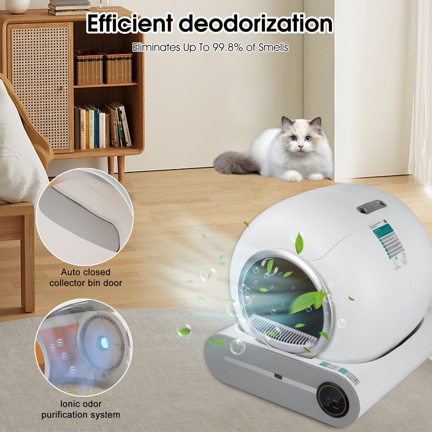 Self-cleaning Litter Box with Deodorization