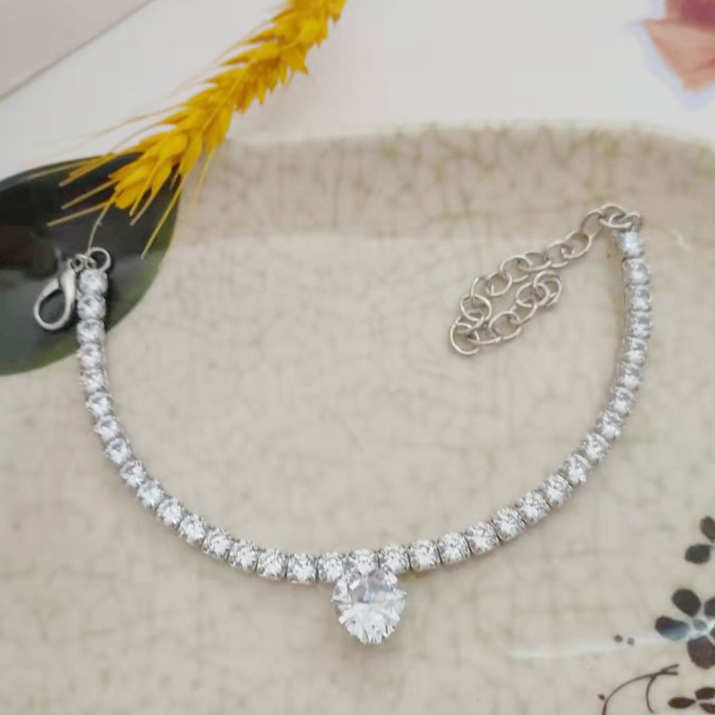 Rhinestones Heart Shaped Necklace