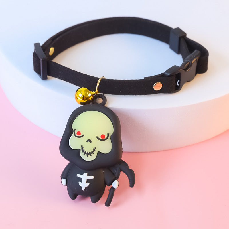 Halloween Pet Collar with Spooky Charm