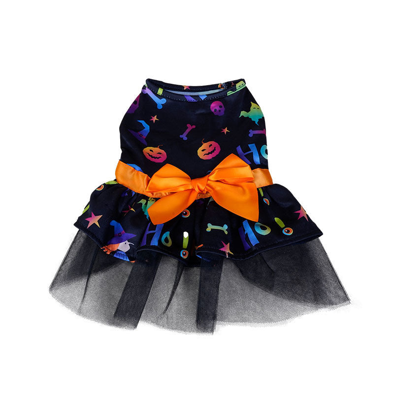 Spooky Halloween Skull Pet Dress