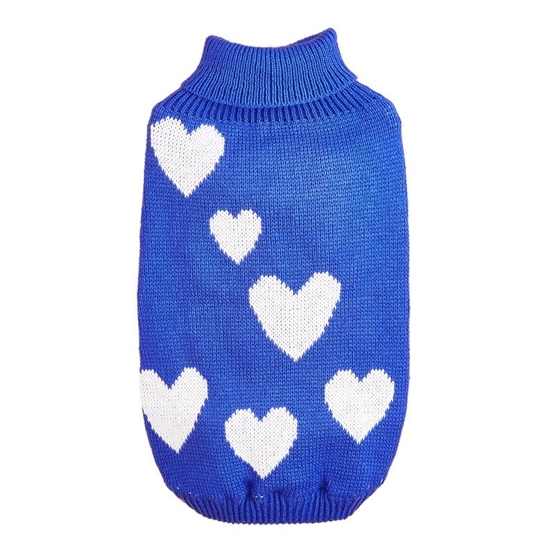 Knitted Hearts Dog Sweater