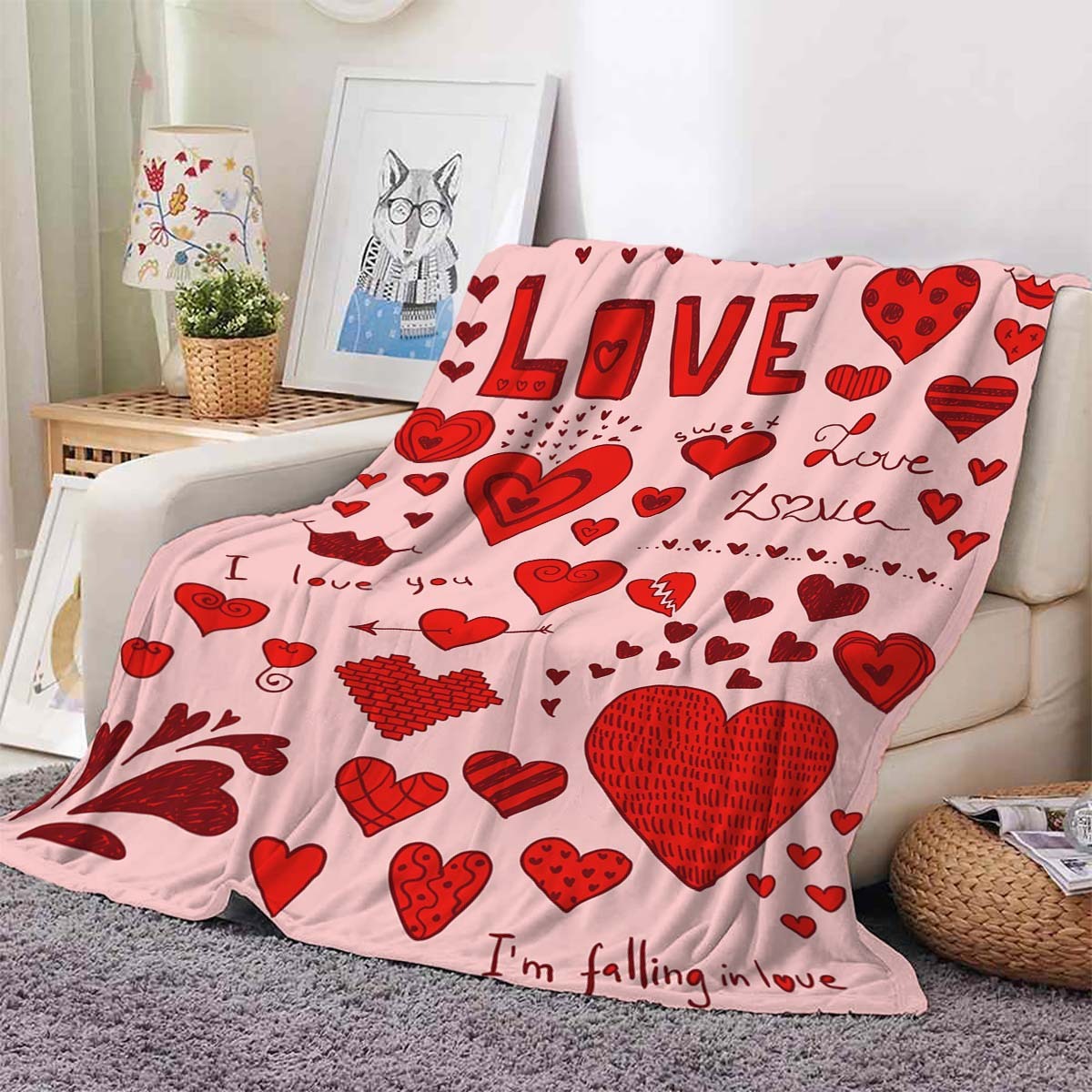 Valentine's Day Heart Blanket
