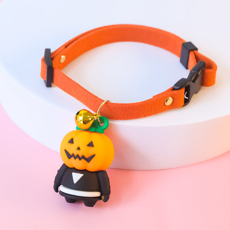 Halloween Pet Collar with Spooky Charm