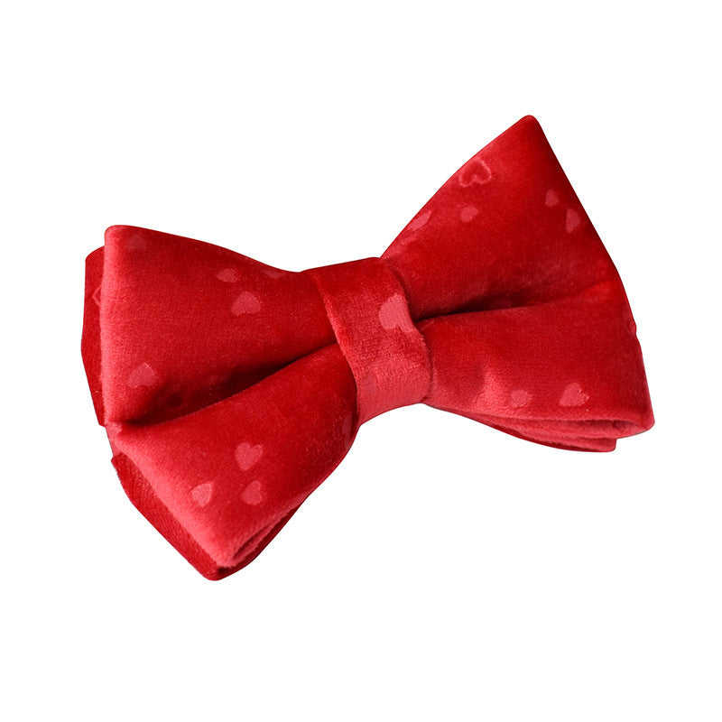 Red Heart Velvet Collar