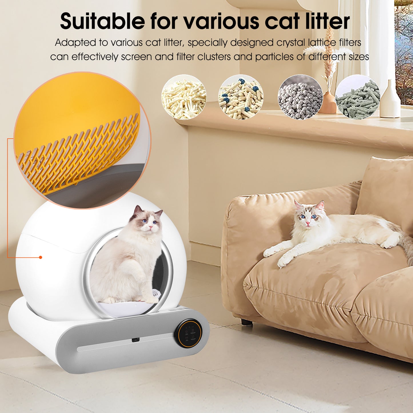 Self-cleaning Litter Box with Deodorization