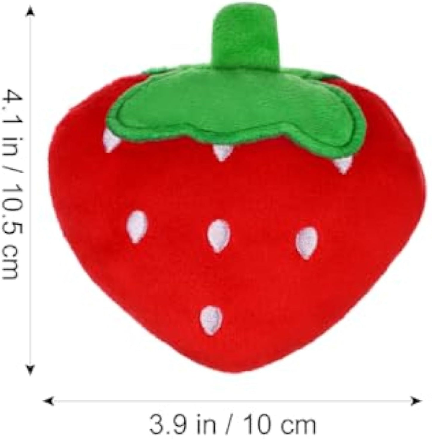 Pet Strawberry Squeaky Toy