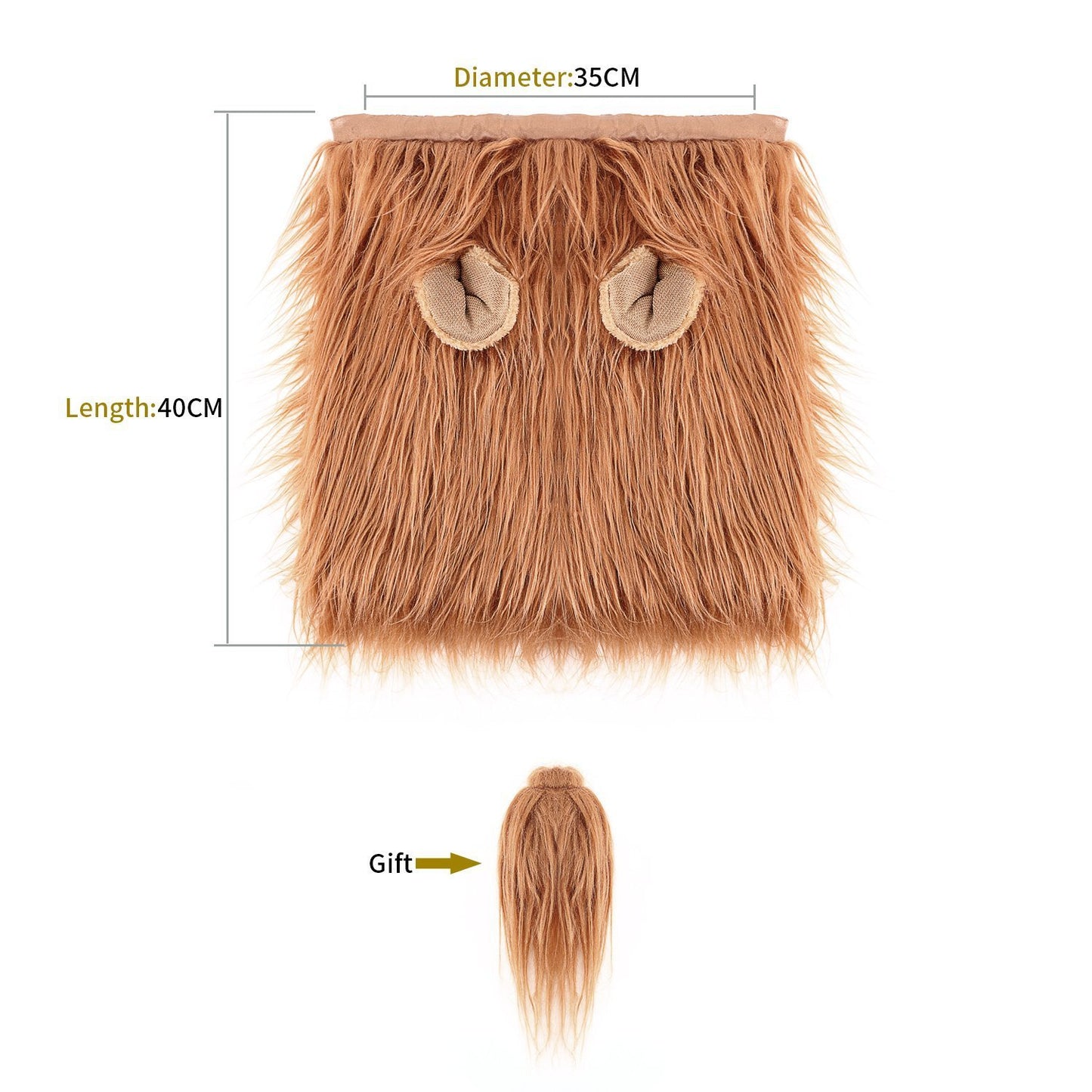 Large Halloween Pet Lion Wig