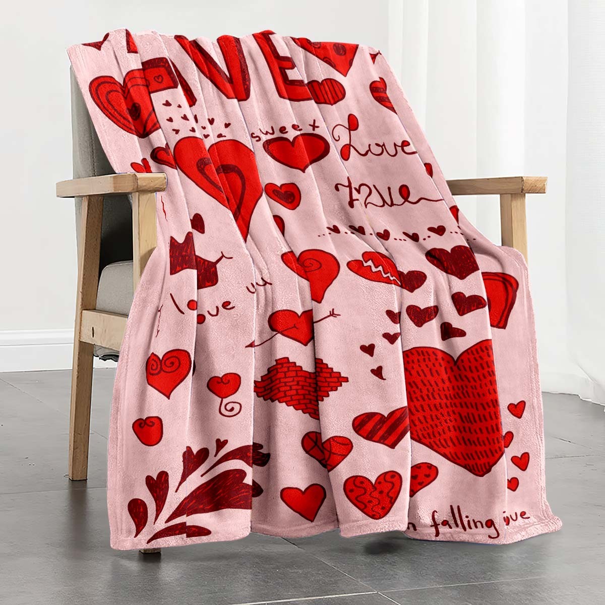 Valentine's Day Heart Blanket