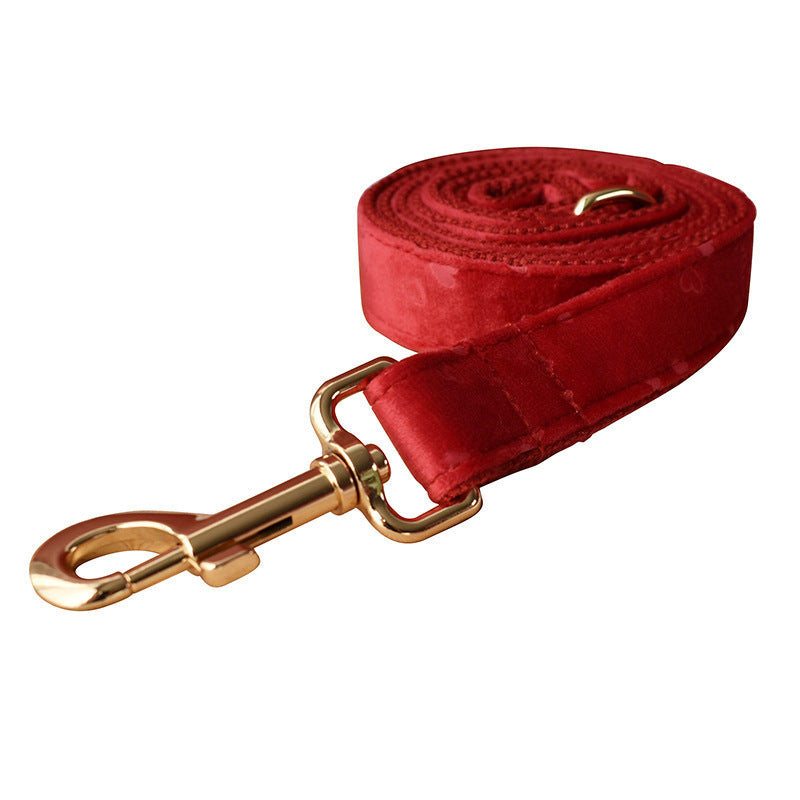 Red Heart Velvet Collar