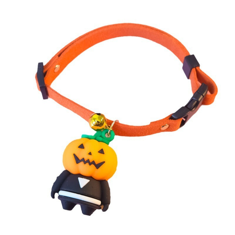 Halloween Pet Collar with Spooky Charm