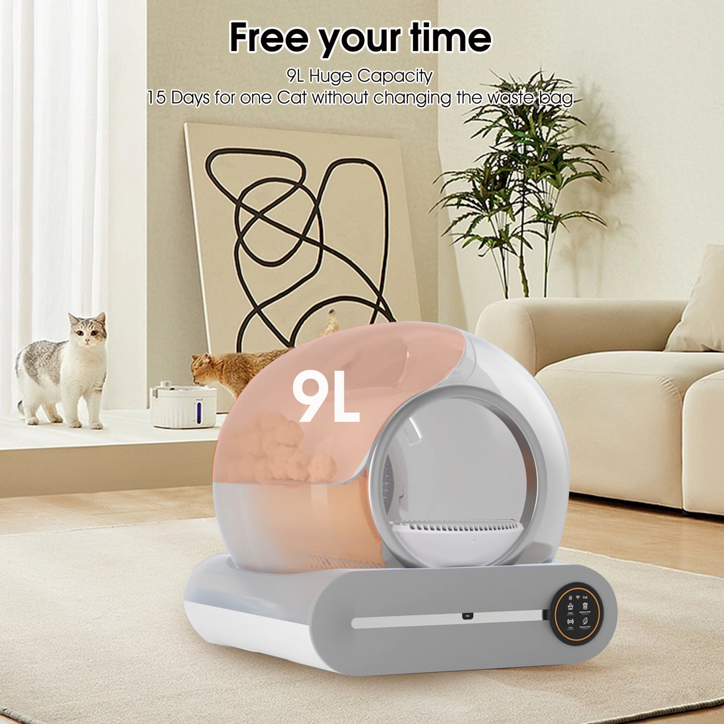 Self-cleaning Litter Box with Deodorization
