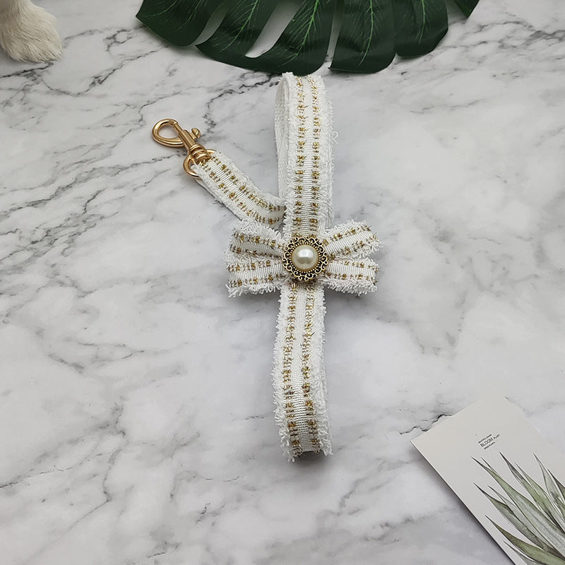 Bow Tie Pet Collar with Leash