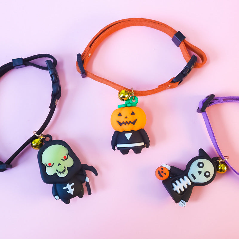 Halloween Pet Collar with Spooky Charm