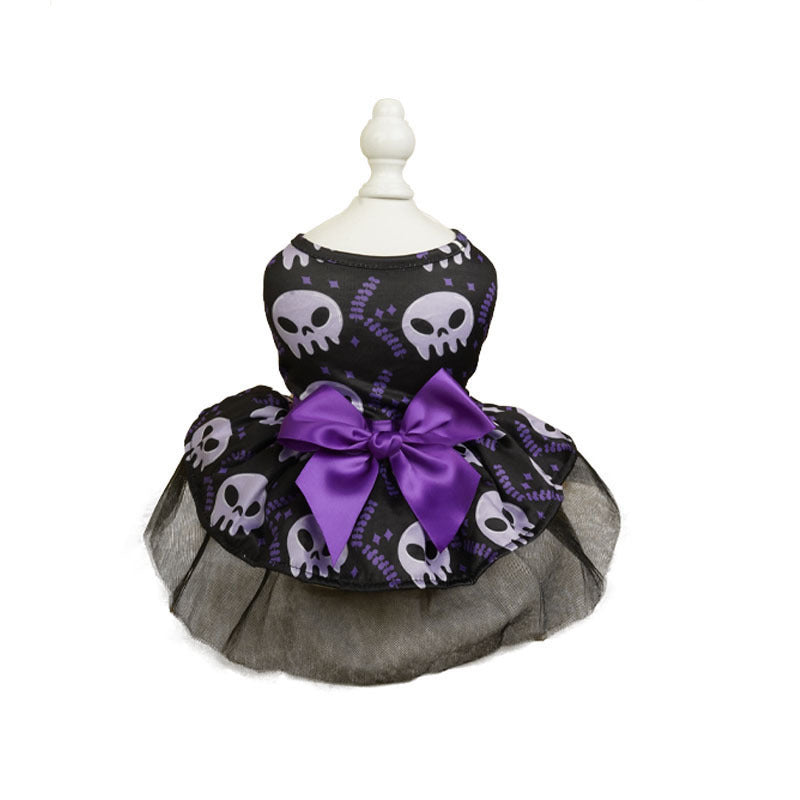 Spooky Halloween Skull Pet Dress