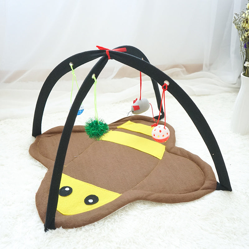 Cat Tent With Hanging Balls