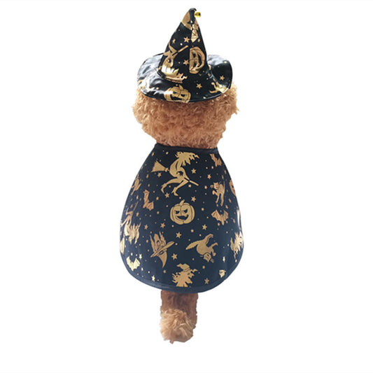 Halloween Pet Wizard Cloak Set