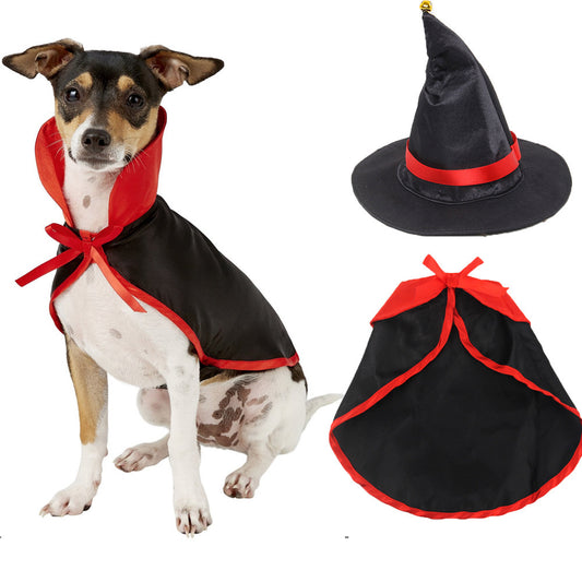 Halloween Pet Witch Hat and Cloak