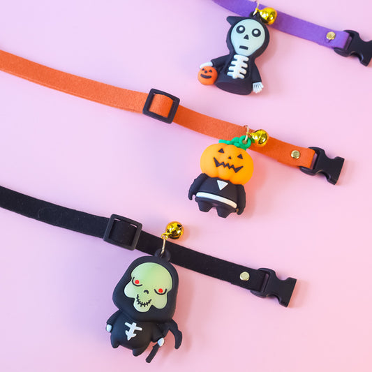 Halloween Pet Collar with Spooky Charm