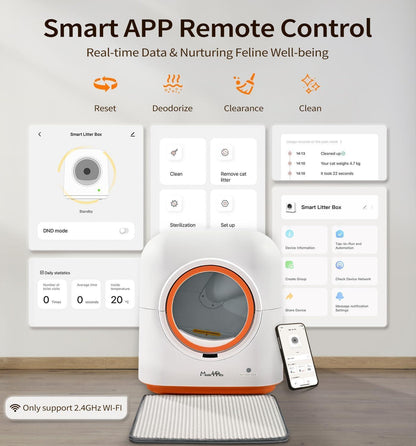 Self-Cleaning Smart Cat Litter Box – Automatic Scooping, Self-Deodorizing & App-Controlled