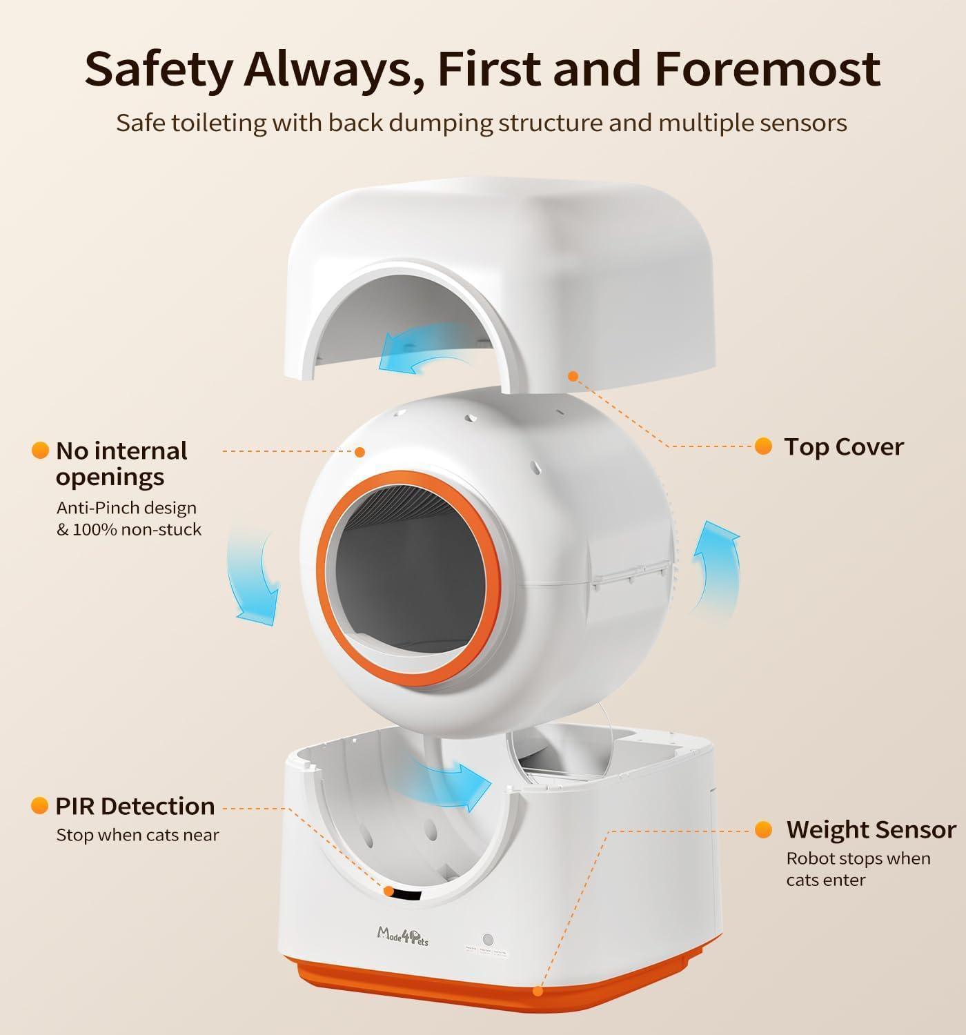 Self-Cleaning Smart Cat Litter Box – Automatic Scooping, Self-Deodorizing & App-Controlled