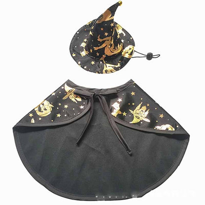 Halloween Pet Wizard Cloak Set