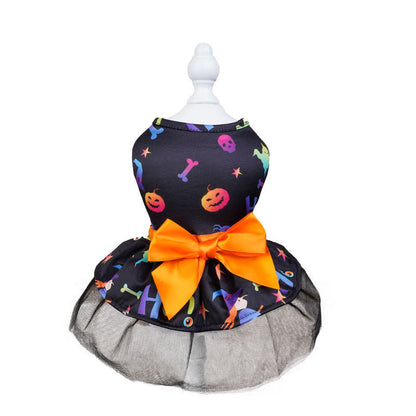 Spooky Halloween Skull Pet Dress