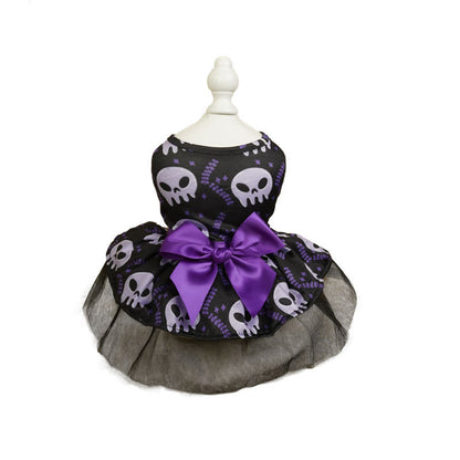 Spooky Halloween Skull Pet Dress