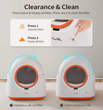 Self-Cleaning Smart Cat Litter Box – Automatic Scooping, Self-Deodorizing & App-Controlled